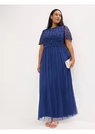 Robe longue en tulle fin avec sequins brodés, bonprix