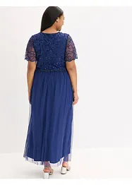 Robe longue en tulle fin avec sequins brodés, bonprix