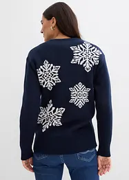 Pull col rond avec flocons de neige, bonprix