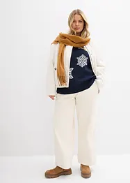 Pull col rond avec flocons de neige, bonprix