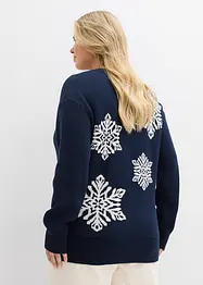 Pull col rond avec flocons de neige, bonprix