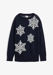 Pull col rond avec flocons de neige, bonprix