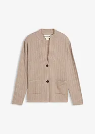 Gilet en fine maille côtelée, bonprix