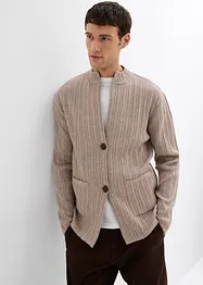 Gilet en fine maille côtelée, bonprix