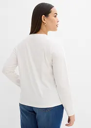 T-shirt manches longues en coton extensible, bonprix