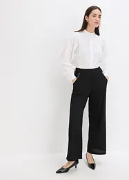 Pantalon en jersey texturé avec application de perles, bonprix