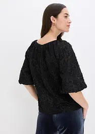 Blouse à motif floral texturé, bonprix