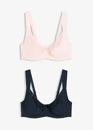 Lot de 2 soutiens-gorge à armatures et dentelle, bonprix