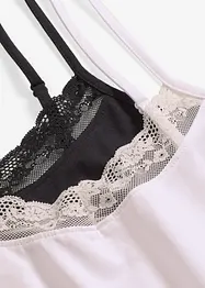 Lot de 2 caracos avec dentelle, bonprix