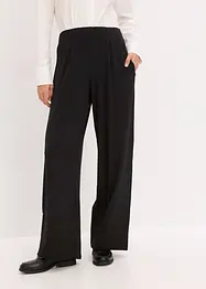 Pantalon en jersey avec empiècements satin, bonprix