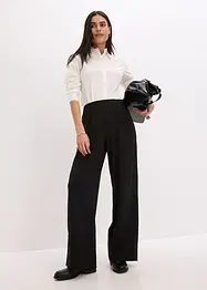 Pantalon en jersey avec empiècements satin, bonprix