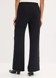 Pantalon en Punto di Roma avec taille élastiquée et strass, bonprix