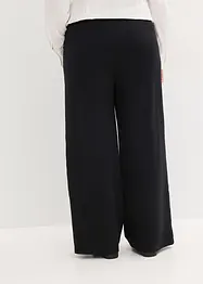 Pantalon en Punto di Roma avec taille élastiquée et strass, bonprix
