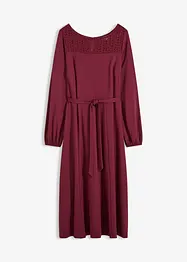 Robe en Punto di Roma avec dentelle, bonprix