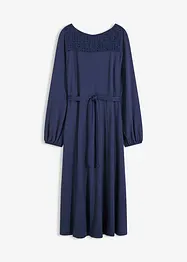 Robe en Punto di Roma avec dentelle, bonprix