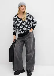 Pull en fine maille jacquard, bonprix