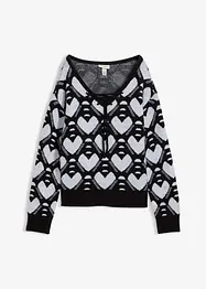 Pull en fine maille jacquard, bonprix