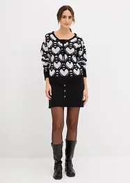 Pull en fine maille jacquard, bonprix