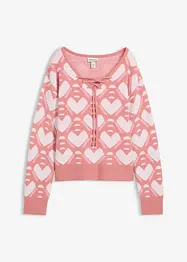 Pull en fine maille jacquard, bonprix