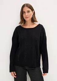 Pull en maille ajourée, bonprix