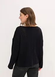 Pull en maille ajourée, bonprix