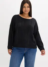 Pull en maille ajourée, bonprix