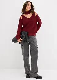 Pull en grosse maille avec découpes, bonprix