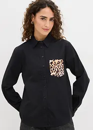 Chemise oversize avec poche poitrine contrastante, bonprix