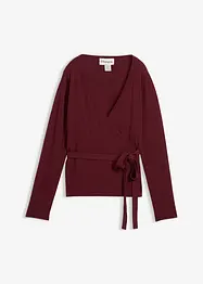 Gilet en maille cache-cœur, bonprix