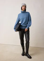 Pull col roulé avec laine mérinos, bonprix