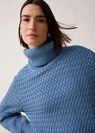 Pull col roulé avec laine mérinos, bonprix