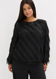 Blouse à détails frangés, bonprix