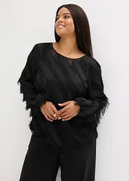 Blouse à détails frangés, bonprix