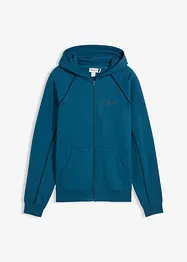 Sweat zippé 100% coton à détails contrastants, bonprix