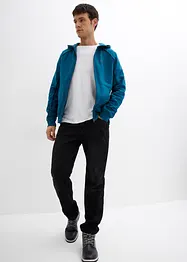 Sweat zippé 100% coton à détails contrastants, bonprix