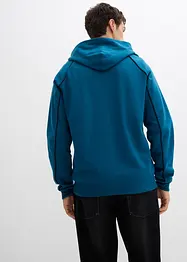 Sweat zippé 100% coton à détails contrastants, bonprix