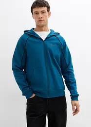 Sweat zippé 100% coton à détails contrastants, bonprix