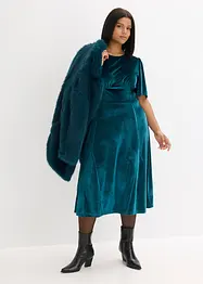 Robe midi en velours doux, bonprix