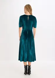 Robe midi en velours doux, bonprix