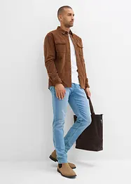 Chemise en velours côtelé extensible avec doublure polaire, bonprix