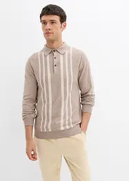 Pull polo slim en fine maille, bonprix