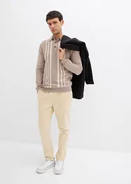 Pull polo slim en fine maille, bonprix