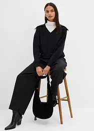 Sweat-shirt à col large, bonprix