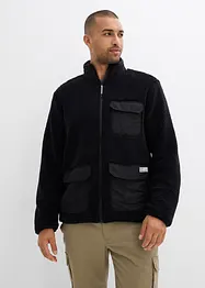 Veste en sherpa à poches pratiques et détails sportifs, bonprix