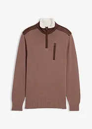 Pull camionneur à empiècement tissé, bonprix