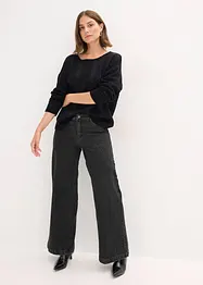 Pull en maille ajourée, bonprix