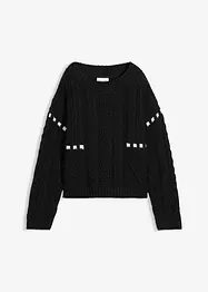 Pull en grosse maille torsadée, bonprix