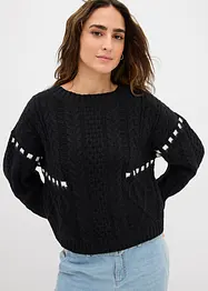 Pull en grosse maille torsadée, bonprix