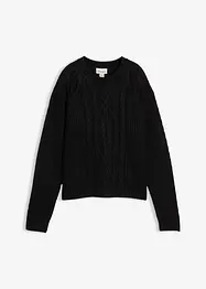 Pull en grosse maille à motif torsadé, bonprix