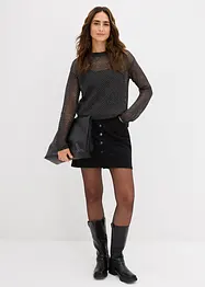 Pull ajouré avec fil lurex, bonprix